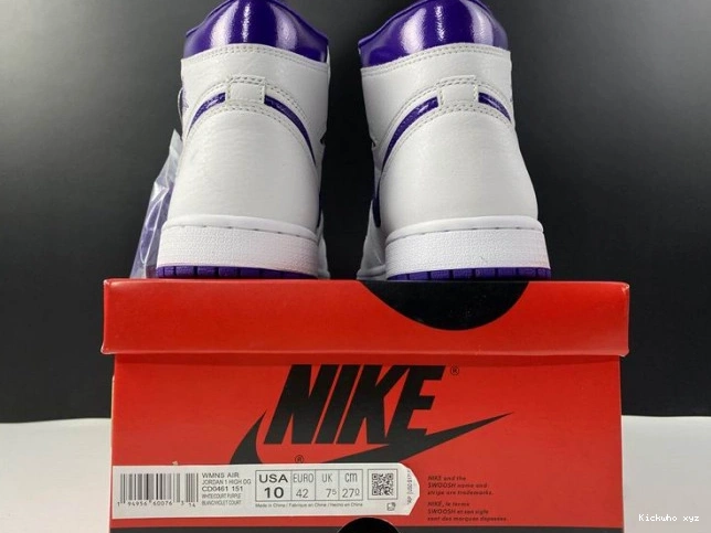 RETRO JORDAN 1 AIR HIGH CD0461-151 PURPLE COURT 0823